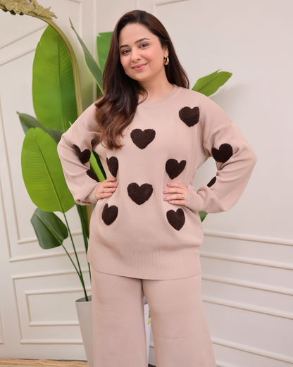 Caramel Heart Winter Co-ord Set
