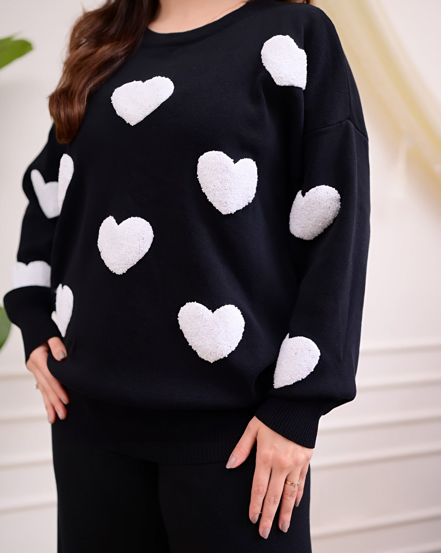 Black Heart Winter Co-ord Set