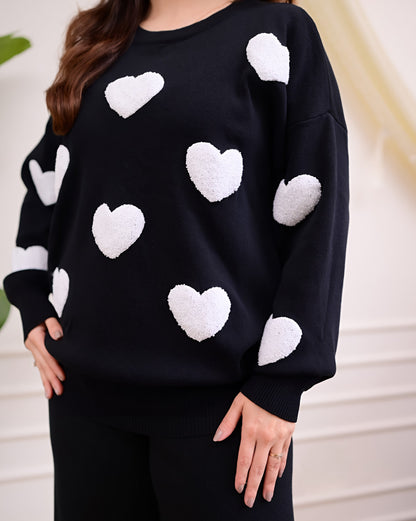 Black Heart Winter Co-ord Set