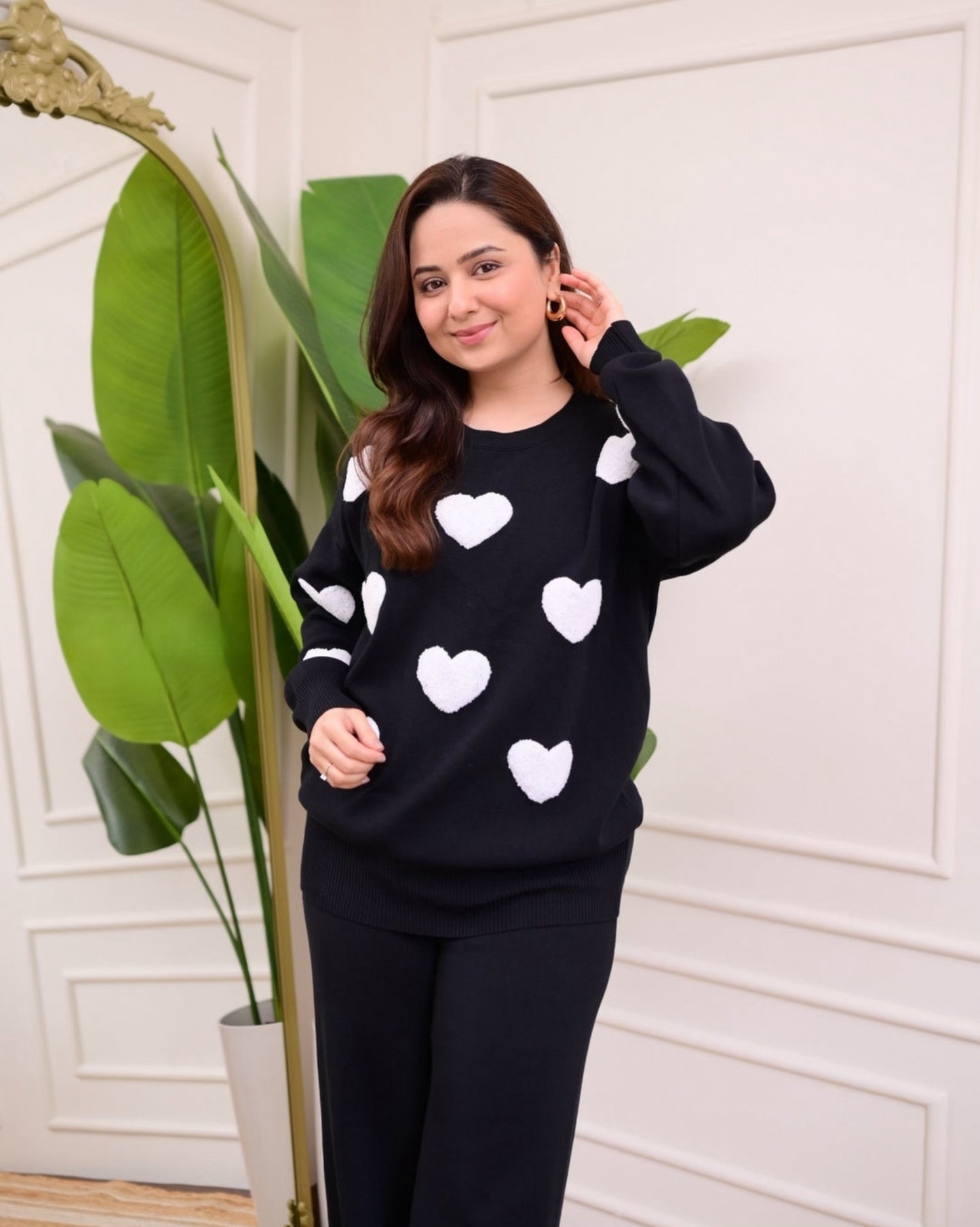 Black Heart Winter Co-ord Set