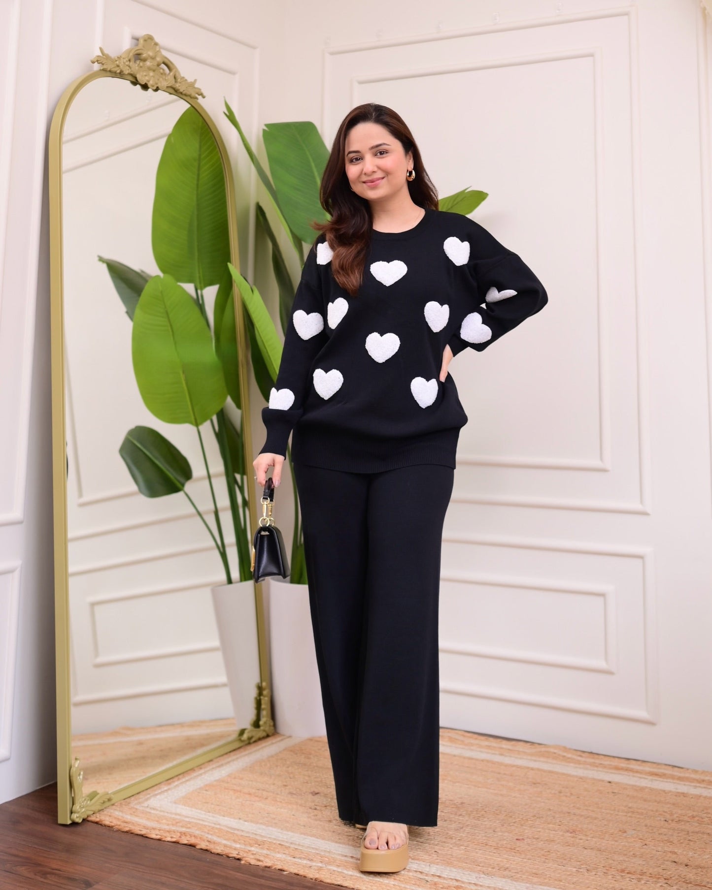 Black Heart Winter Co-ord Set