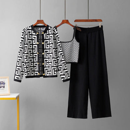 Black 3 Piece Knit Set