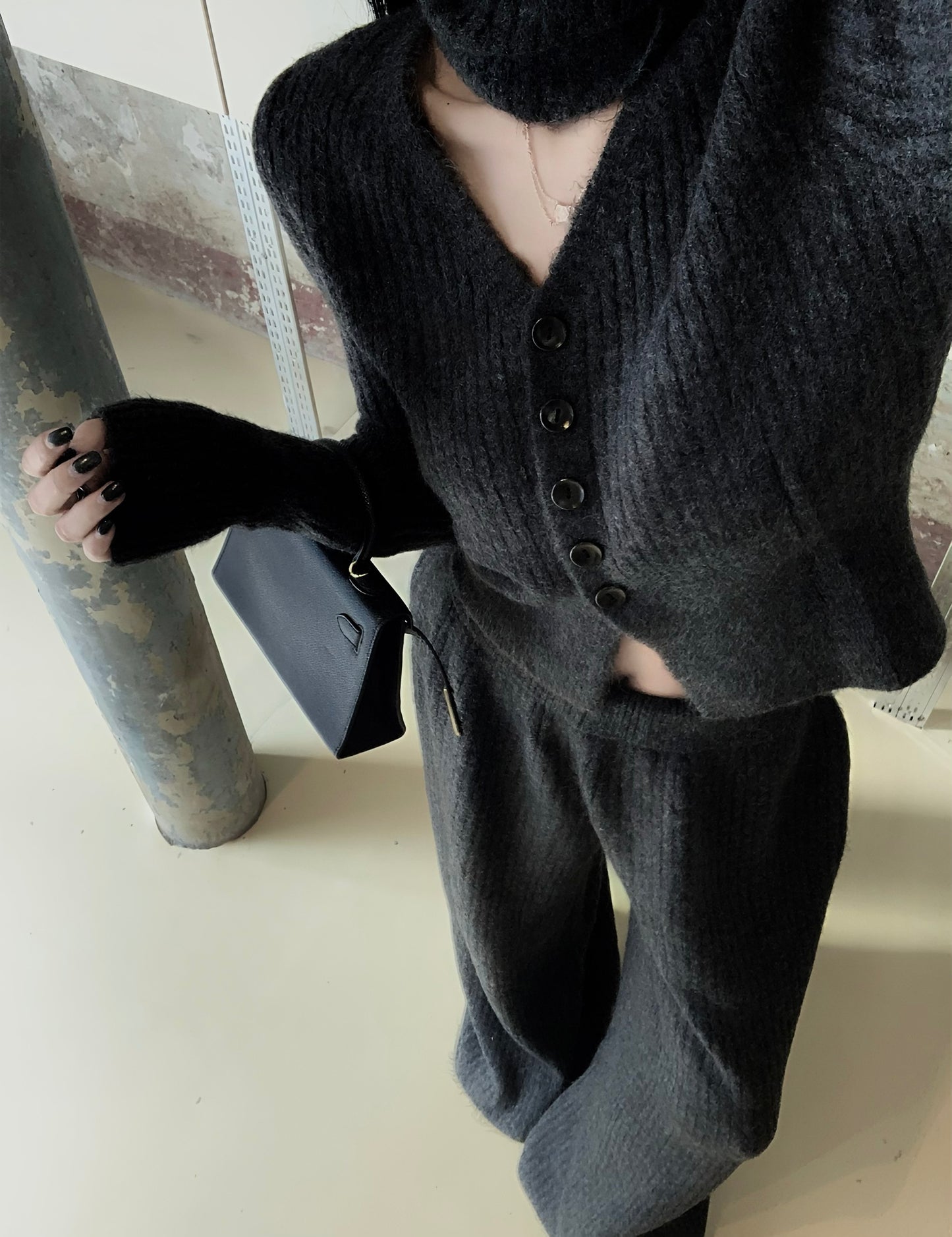 Premium Wool V Neck Co-Ord Set