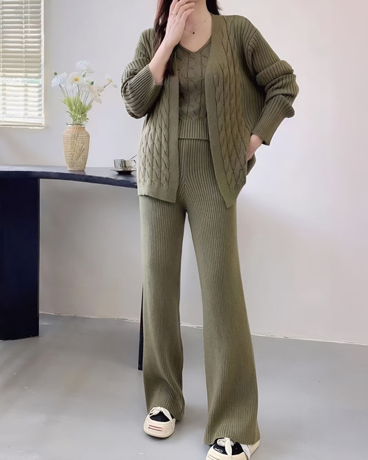 Soft Knit Cozy Three-Piece Set