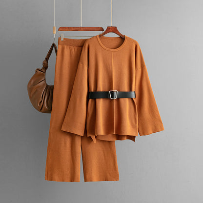Cozy Belted Knit Lounge Set