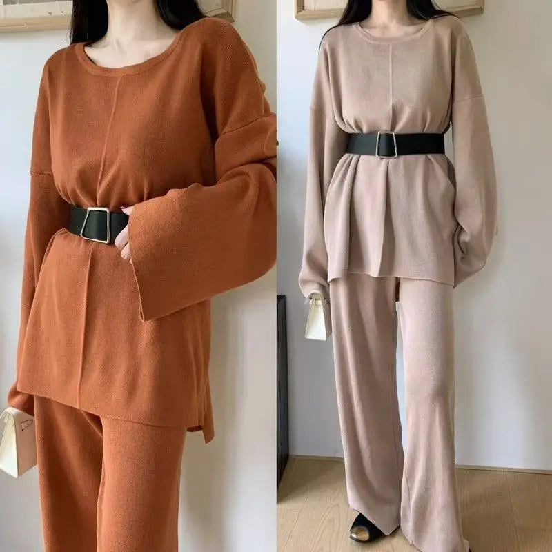 Cozy Belted Knit Lounge Set