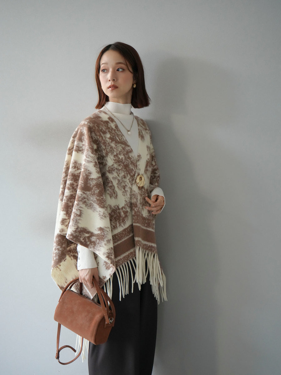 Abstract Pattern Stole Poncho