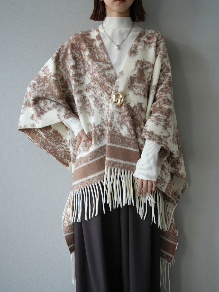 Abstract Pattern Stole Poncho