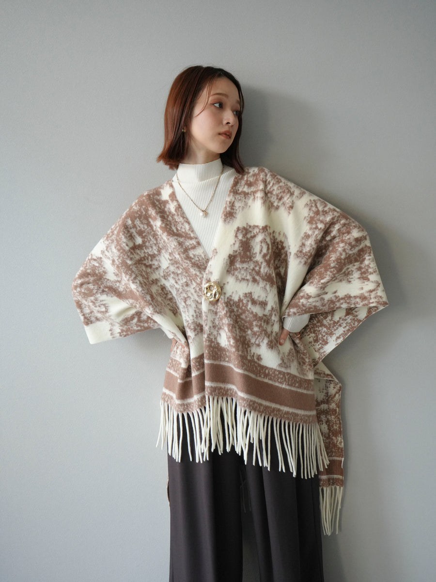Abstract Pattern Stole Poncho
