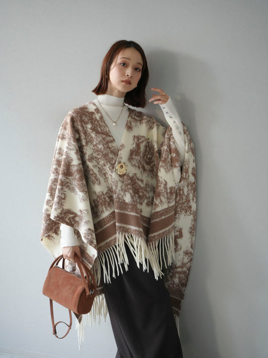 Abstract Pattern Stole Poncho