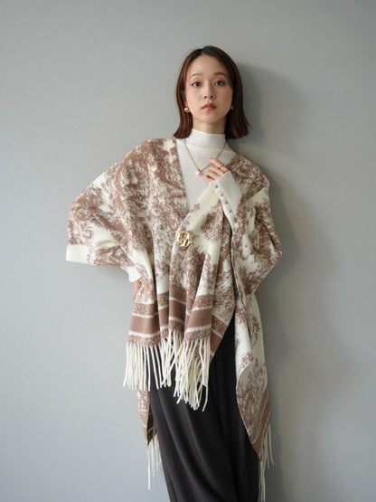 Abstract Pattern Stole Poncho