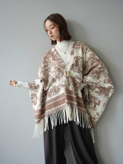 Abstract Pattern Stole Poncho