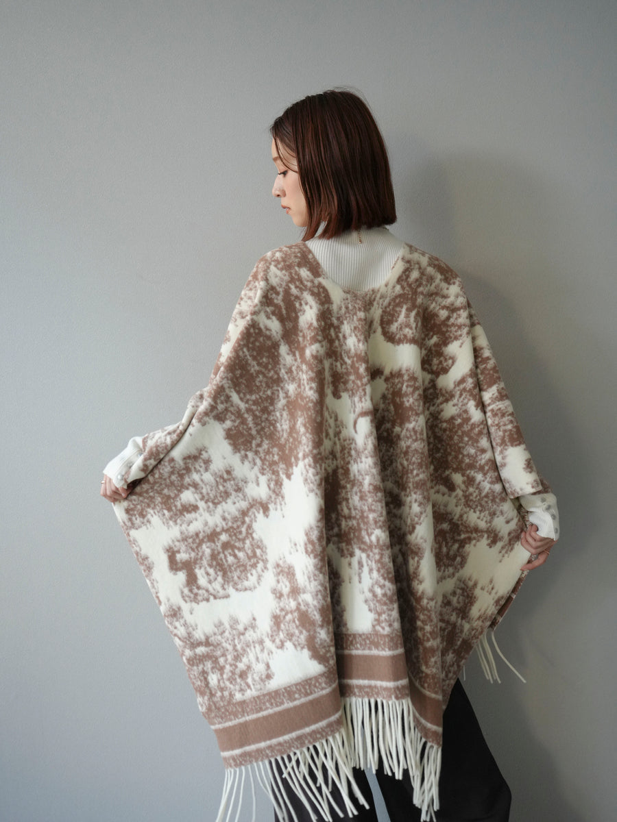 Abstract Pattern Stole Poncho
