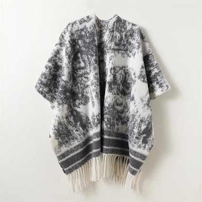 Abstract Pattern Stole Poncho