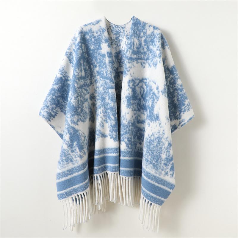 Abstract Pattern Stole Poncho