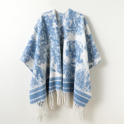 Abstract Pattern Stole Poncho