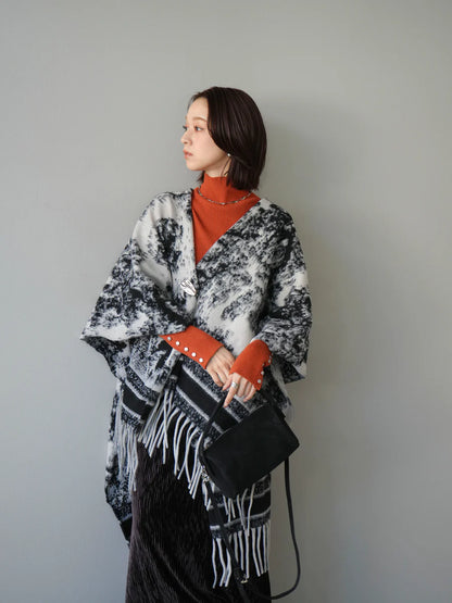 Abstract Pattern Stole Poncho