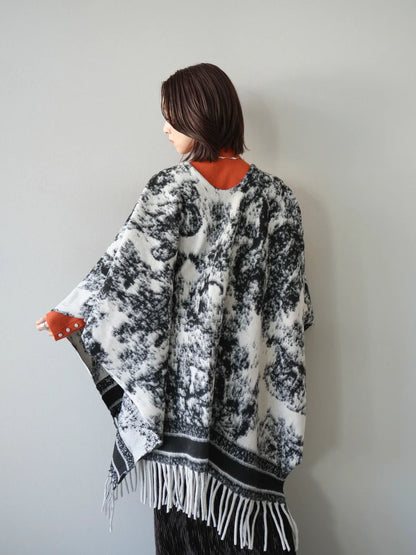 Abstract Pattern Stole Poncho