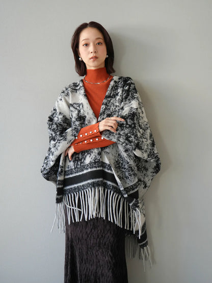 Abstract Pattern Stole Poncho