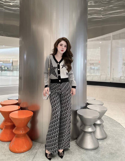 Star Knitted Two Piece Set