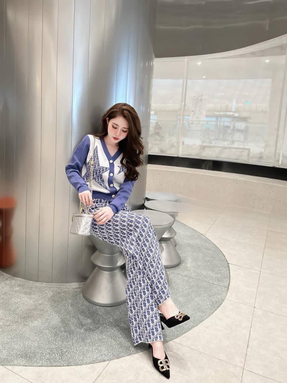 Star Knitted Two Piece Set