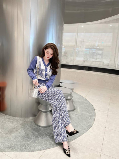 Star Knitted Two Piece Set